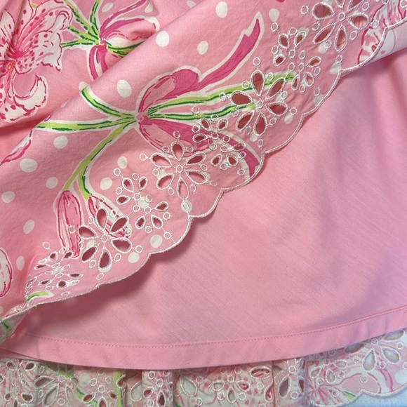 Lilly Pulitzer Ingrid Skirt in Pulitzers Prize, Pleated Eyelet Women’s Size 10 - Picture 10 of 12